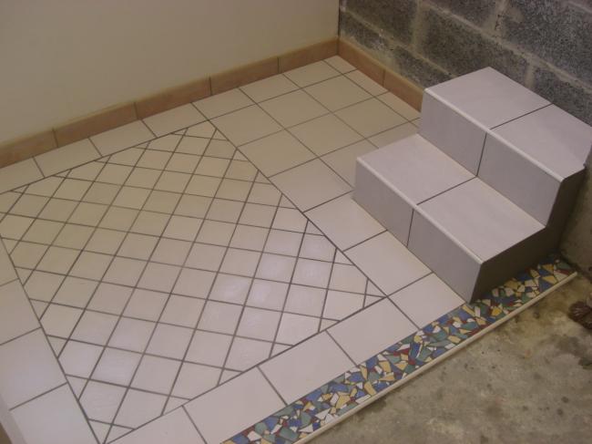 pose droite avec tapis diago (