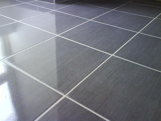 sol noir joint gris perle